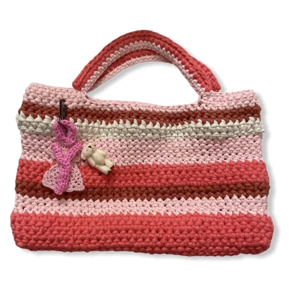 ''It's a girl'' crochet bag