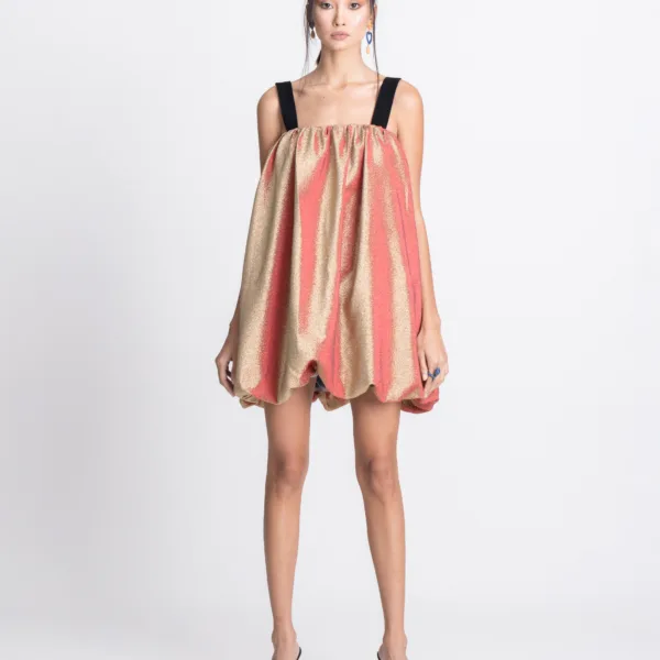 PUFFY LAMINATED DRESS