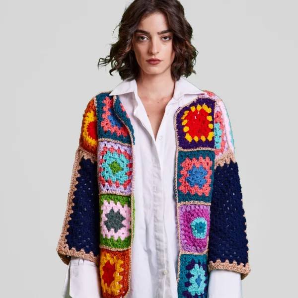 ANYA PATCHWORK CARDIGAN
