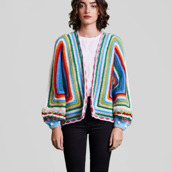 BOMBER MULTICOLORED CARDIGAN
