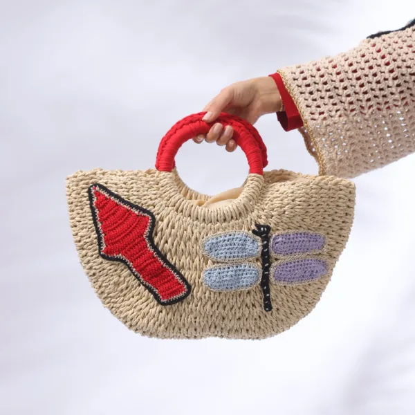 “TANGO” STRAW BAG MIDI
