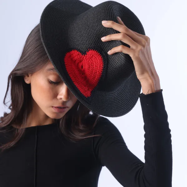“CUORE” STRAW HAT