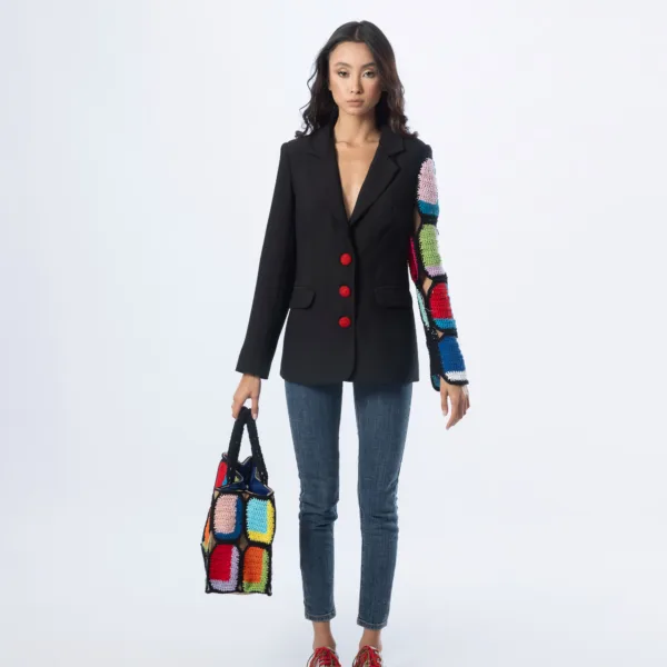 “OLD FASHIONED” BLAZER WITH HANDMADE SLEEVE