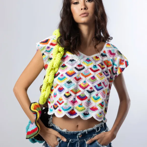 “JUNGLE BIRD” CROCHET TOP