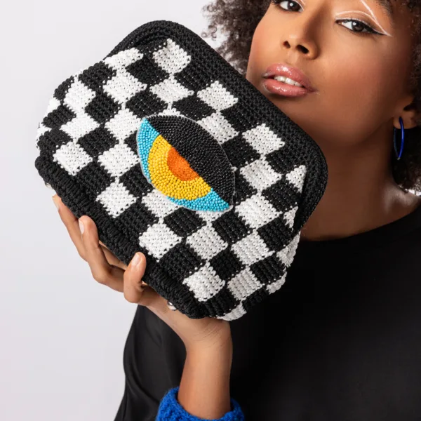 “GOALS” HANDMADE POUCH BAG - MEDIUM