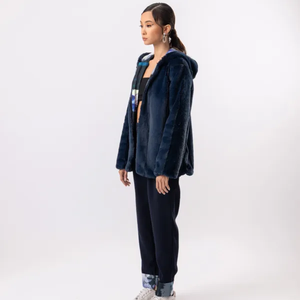 “DECOY” CREPE PANTS- NAVY