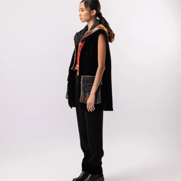 “CASTLING” CREPE PANTS-BLACK