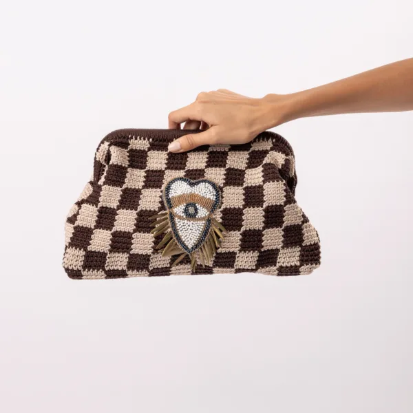 “GOALS” HANDMADE POUCH BAG - LARGE