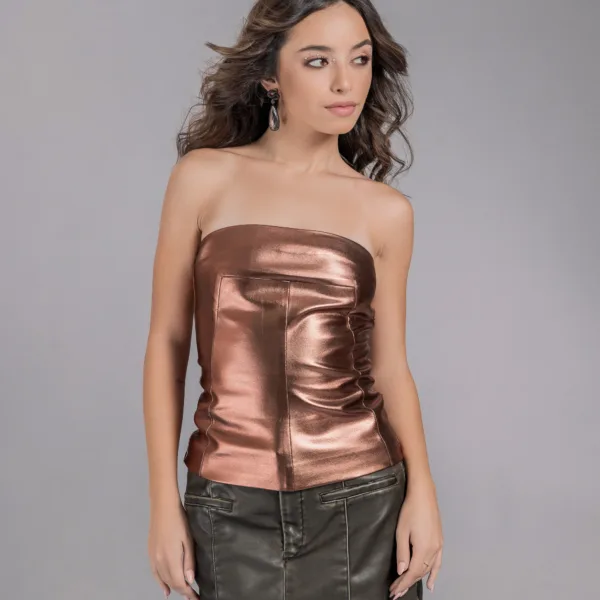 “THE SHOW GIRL” BUSTIER TOP -PINK