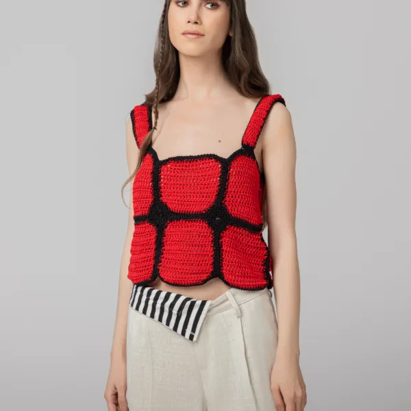 “RUBBY” CROCHET TOP