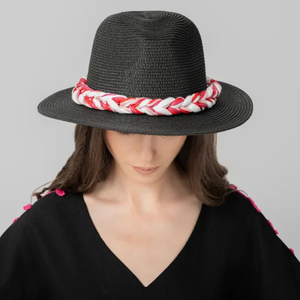 “CABANA” STRAW HAT - BLACK