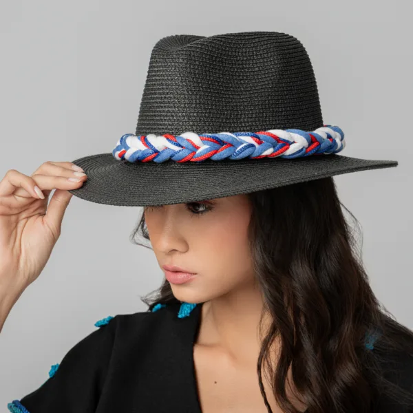 “CABANA” STRAW HAT - BLACK