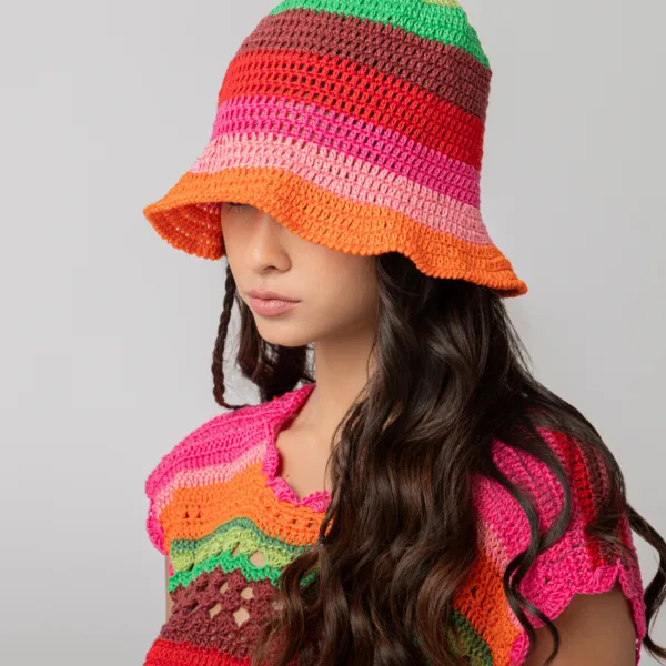 “ISLAND” HANDMADE CROCHET BUCKET HAT