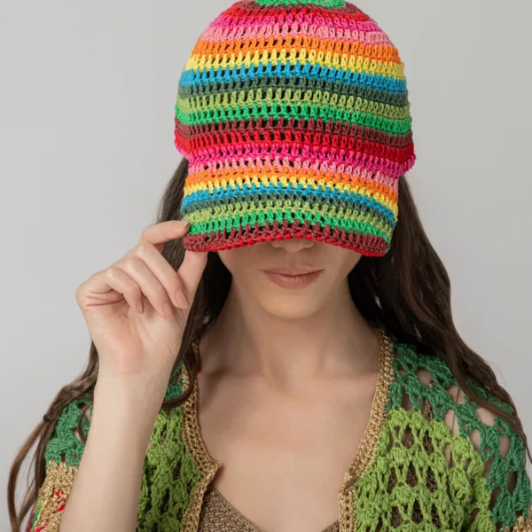 “ISLAND” HANDMADE CROCHET BASEBALL HAT