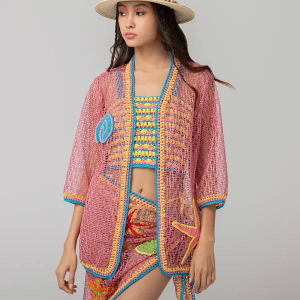 “VACATION” CROCHET CARDIGAN