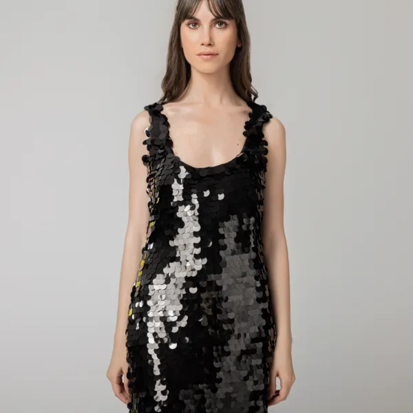 “ECLIPSE” SEQUIN DRESS -BLACK