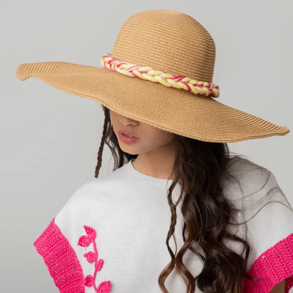 “CABANA” STRAW HAT - BIG CAMEL