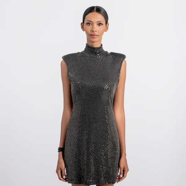 "SPARK" LAMINATED DRESS