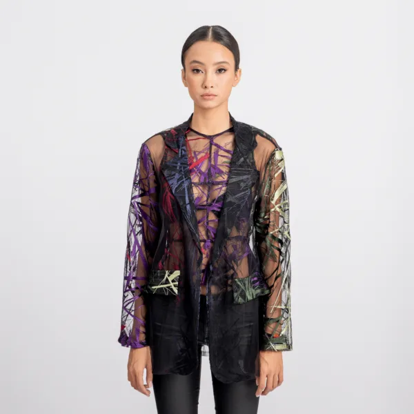 “STAR LIGHT ”TULLE BLAZER