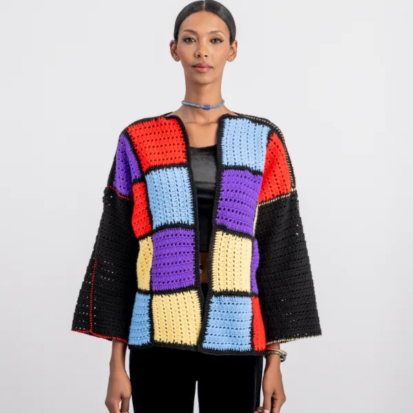“ECHO” CROCHET CARDIGAN - MULTICOLOR