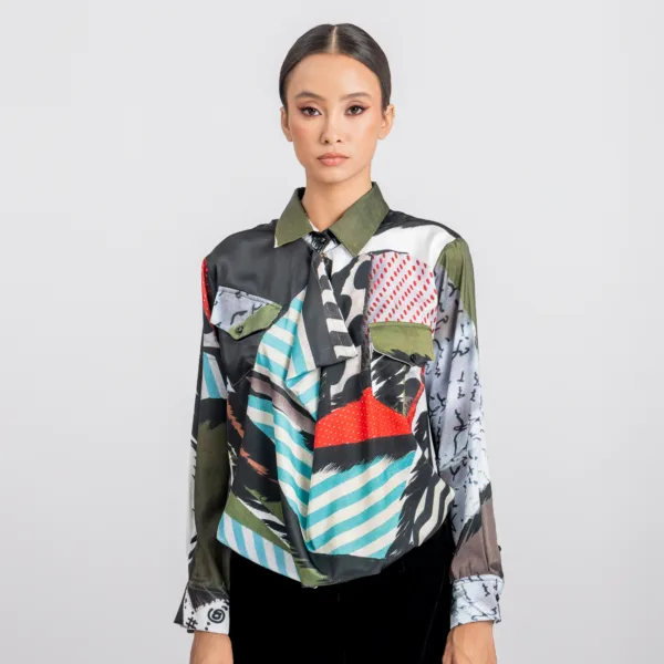 “STRIPED LETTERS” PRINTED SHIRT