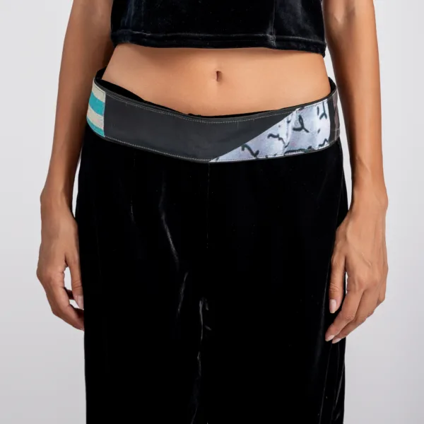 “STRIPED LETTERS” PRINTED DOUBLE SIDED BELT
