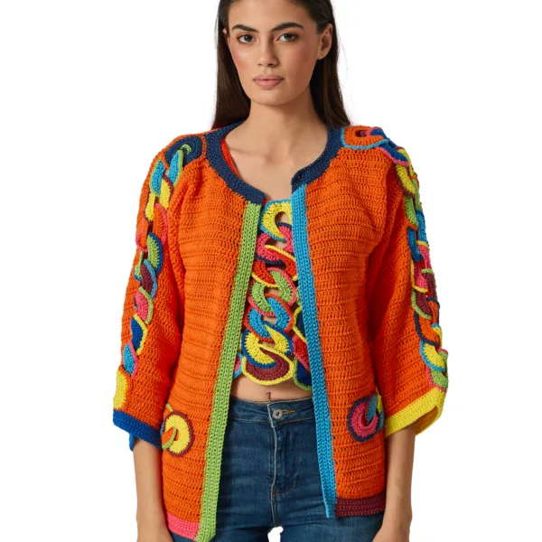 “CHAINS” MULTICOLOR CARDIGAN