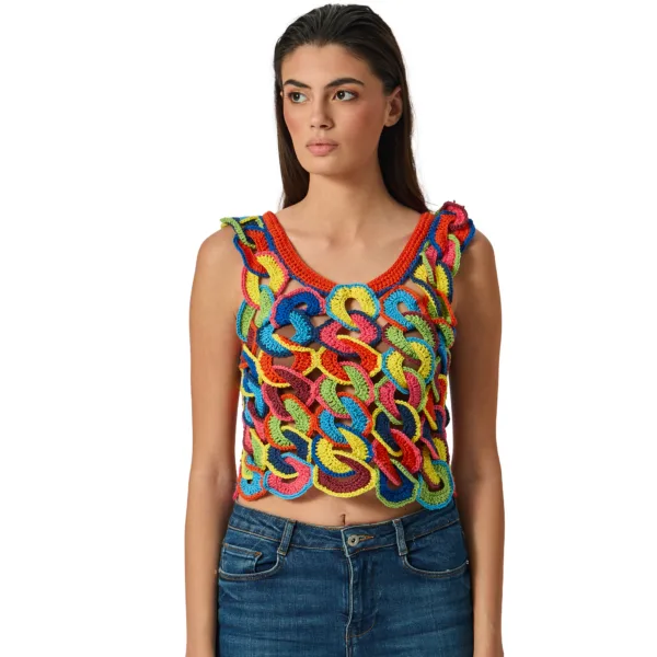 “CHAINS” TOP MULTICOLOR