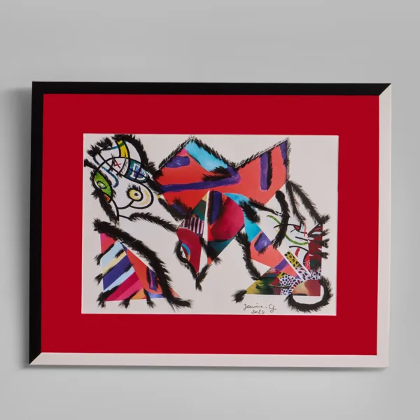 "Feather Eye [III]" Artwork ,42x30cm