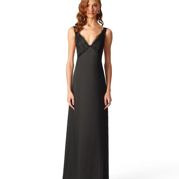 LACE SILK DRESS