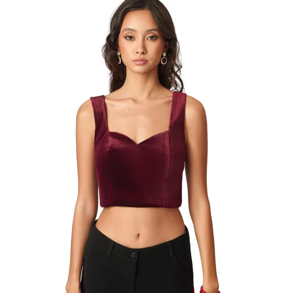 VELVET TOP BURGUNDY
