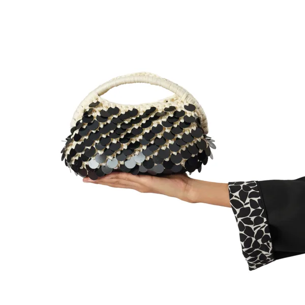 WHITE SEQUINED BAG