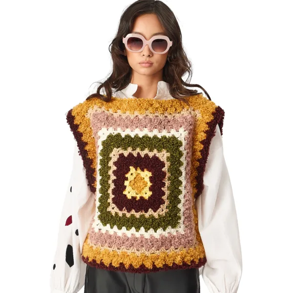 SQUARE GILET RETRO