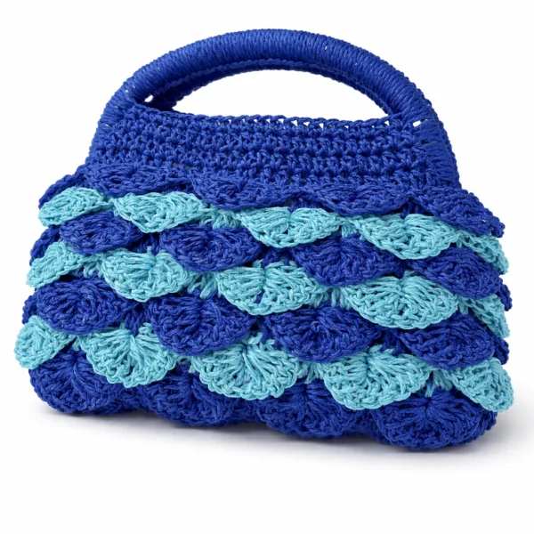 "SHELL" STRAW POUCH BAG