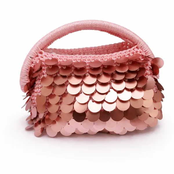 LIGHT PINK SEQUINED BAG