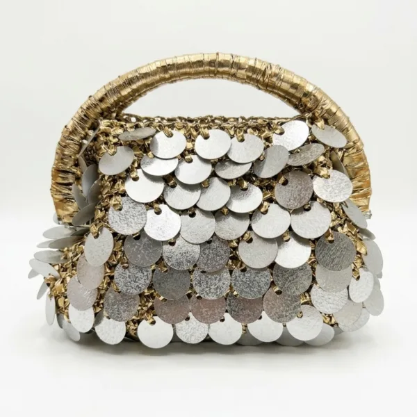 SILVER-GOLD SEQUINED BAG