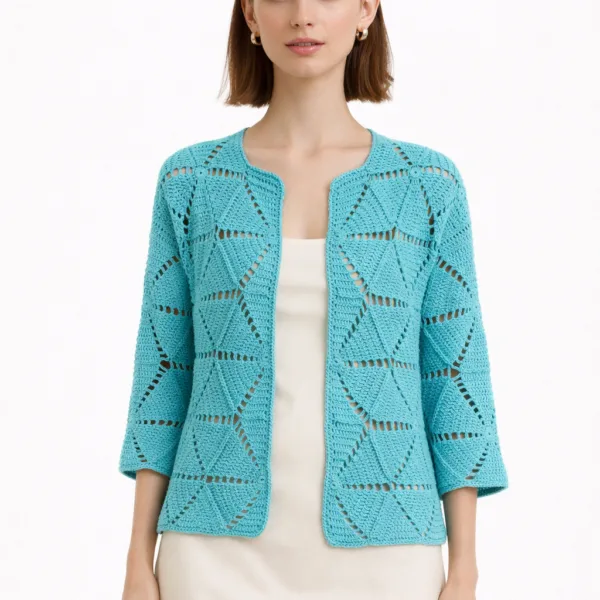 “GEOMETRIC OCEAN ” CARDIGAN