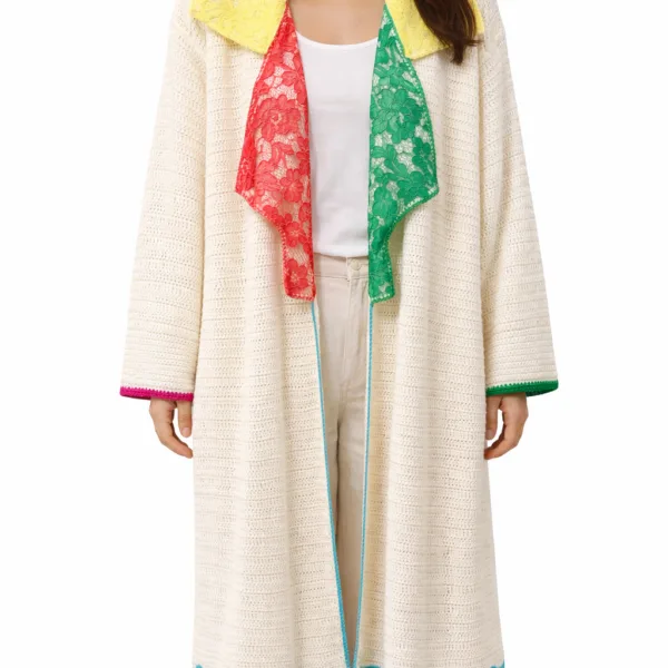 “MULTILACE” CARDIGAN - LONG