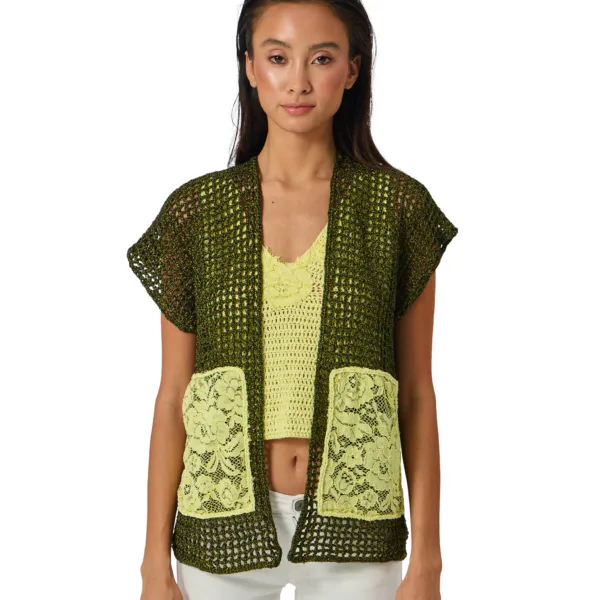 “LACE” GILET - KHAKI
