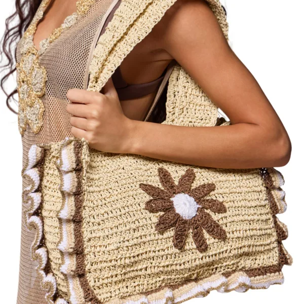 "DAISY" RAFFIA BAG