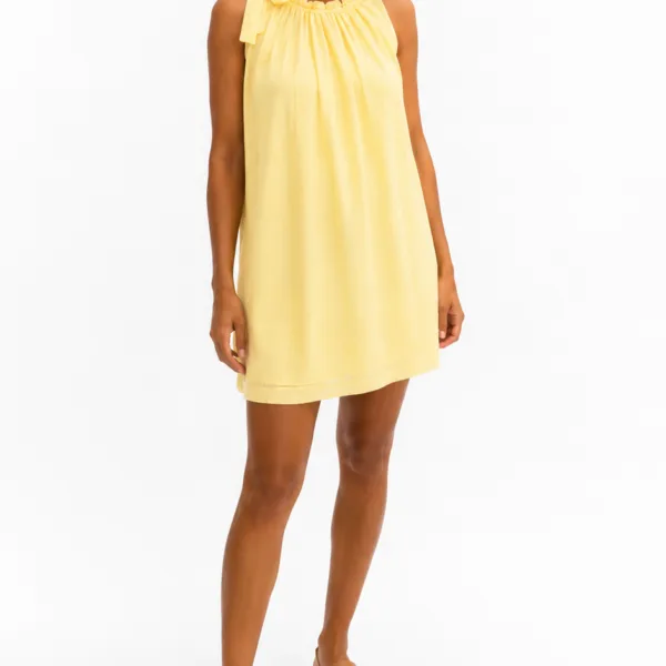 "BIANCA BOW" DRESS YELLOW