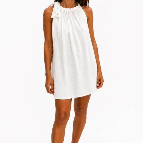 "BIANCA BOW" DRESS WHITE