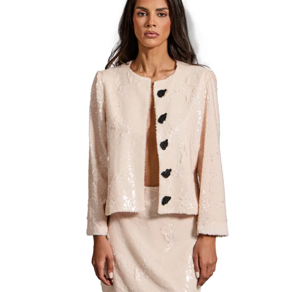 “AMELIE” JACKET & SKIRT SET CREAM
